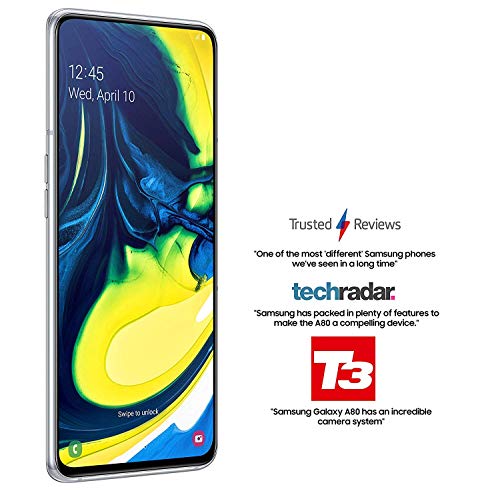 Samsung Galaxy A80 Mobile Phone; Sim Free Smartphone - Silver (UK version)