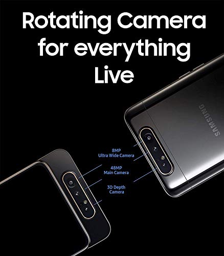 Samsung Galaxy A80 Mobile Phone; Sim Free Smartphone - Silver (UK version)