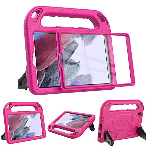 Surom Kids Case with Built-in Screen Protector for Samsung Galaxy Tab A7 Lite 8.7 inch 2021(SM-T220/T225),Tab A7 Lite Case, Shockproof Handle Stand Kids Case for Samsung Galaxy Tab A7 Lite 2021, Rose