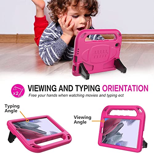 Surom Kids Case with Built-in Screen Protector for Samsung Galaxy Tab A7 Lite 8.7 inch 2021(SM-T220/T225),Tab A7 Lite Case, Shockproof Handle Stand Kids Case for Samsung Galaxy Tab A7 Lite 2021, Rose