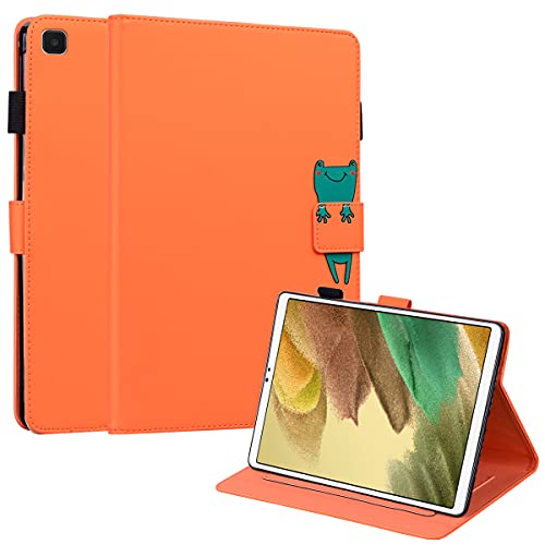 Case for Samsung Galaxy Tab A7 Lite 8.7 inch 2021 Cover SM-T220 / T225 Lightweight PU Leather Folio Flip Stand Shell Case with Card Slot Multi-Angle View for Galaxy Tab A7 Lite 8.7 Tablet,Orange
