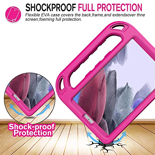 Surom Kids Case with Built-in Screen Protector for Samsung Galaxy Tab A7 Lite 8.7 inch 2021(SM-T220/T225),Tab A7 Lite Case, Shockproof Handle Stand Kids Case for Samsung Galaxy Tab A7 Lite 2021, Rose