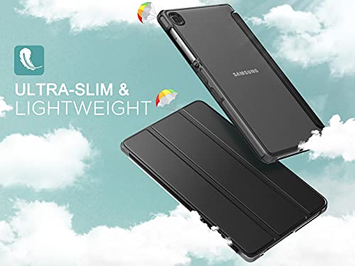 MoKo Case Fits Samsung Galaxy Tab A7 Lite 8.7 Inch (SM-T225/T220/T227), Lightweight Stand Smart Case Hard Shell Cover for Samsung Tab A7 Lite Tablet 2021 – Black