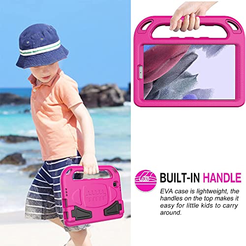 Surom Kids Case with Built-in Screen Protector for Samsung Galaxy Tab A7 Lite 8.7 inch 2021(SM-T220/T225),Tab A7 Lite Case, Shockproof Handle Stand Kids Case for Samsung Galaxy Tab A7 Lite 2021, Rose