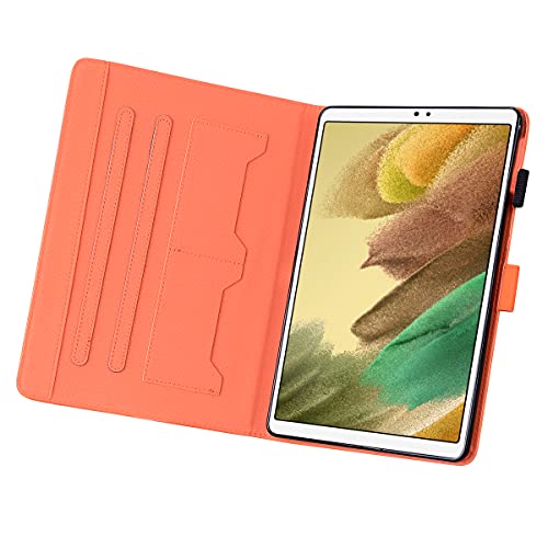 Case for Samsung Galaxy Tab A7 Lite 8.7 inch 2021 Cover SM-T220 / T225 Lightweight PU Leather Folio Flip Stand Shell Case with Card Slot Multi-Angle View for Galaxy Tab A7 Lite 8.7 Tablet,Orange