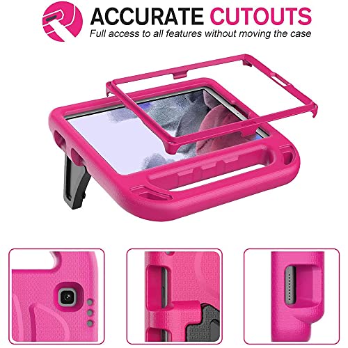 Surom Kids Case with Built-in Screen Protector for Samsung Galaxy Tab A7 Lite 8.7 inch 2021(SM-T220/T225),Tab A7 Lite Case, Shockproof Handle Stand Kids Case for Samsung Galaxy Tab A7 Lite 2021, Rose