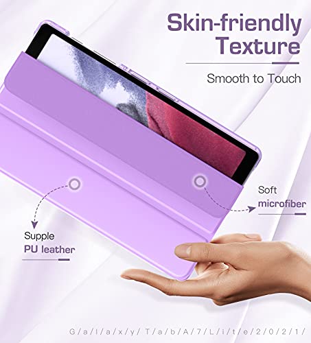 TiMOVO Case for Samsung Galaxy Tab A7 Lite 8.7 2021 (SM-T220/ T225/T227), Slim Lightweight Translucent Frosted Hard Back Tri-fold Protective Cover Shell for Galaxy Tab A7 Lite 8.7 inch Tablet 2021