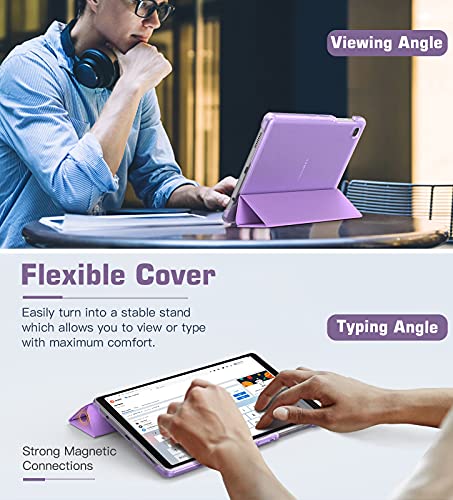 TiMOVO Case for Samsung Galaxy Tab A7 Lite 8.7 2021 (SM-T220/ T225/T227), Slim Lightweight Translucent Frosted Hard Back Tri-fold Protective Cover Shell for Galaxy Tab A7 Lite 8.7 inch Tablet 2021