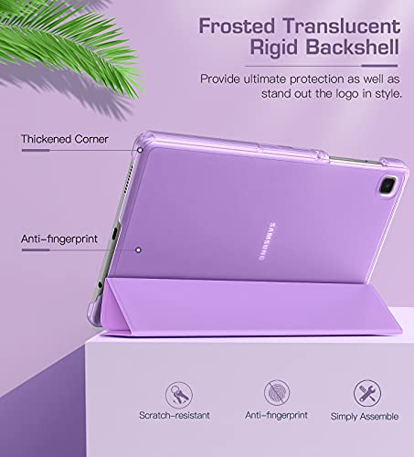 TiMOVO Case for Samsung Galaxy Tab A7 Lite 8.7 2021 (SM-T220/ T225/T227), Slim Lightweight Translucent Frosted Hard Back Tri-fold Protective Cover Shell for Galaxy Tab A7 Lite 8.7 inch Tablet 2021