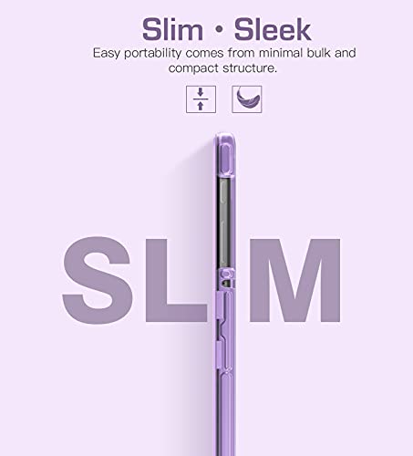 TiMOVO Case for Samsung Galaxy Tab A7 Lite 8.7 2021 (SM-T220/ T225/T227), Slim Lightweight Translucent Frosted Hard Back Tri-fold Protective Cover Shell for Galaxy Tab A7 Lite 8.7 inch Tablet 2021