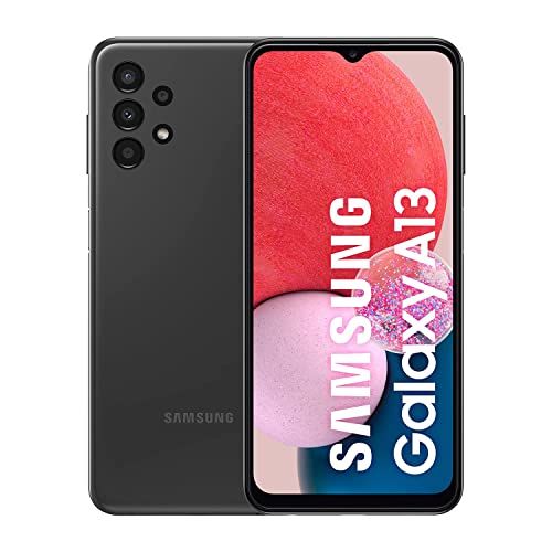 Samsung Galaxy A13 Mobile Phone SIM Free Android Smartphone 6.6 Inch Infinity-V Display, 4GB RAM, 64GB Storage, 5,000 mAh Battery, Black, Android 12 (Renewed)