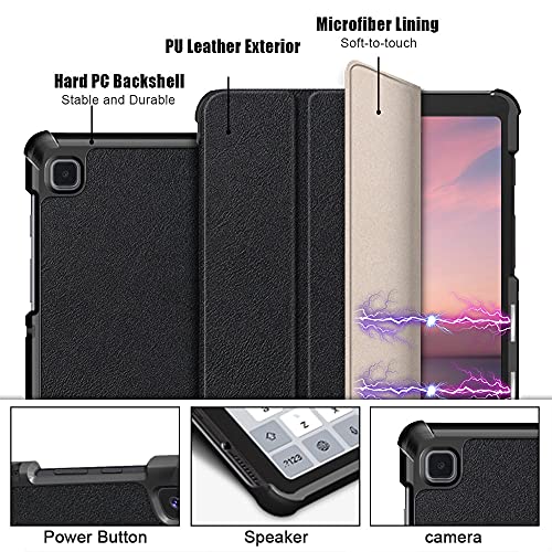 TOPCASE Case Compatible With Samsung Galaxy Tab A7 Lite 8.7" 2021 SM-T220/SM-T225 Tablet Cover-Ultra Slim Lightweight Stand Magnetic Shell,Black