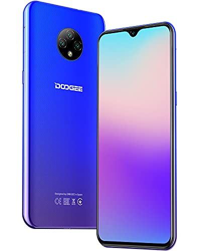 DOOGEE Mobile Phone, X95 4G Smartphone SIM Free Phones Unlockled, 6.52 inch Waterdrop Screen, 4350mAh Battery, Android 10, 13MP Triple Camera, 2GB+16GB/256GB Extension, 4G Dual SIM, Face ID - Blue