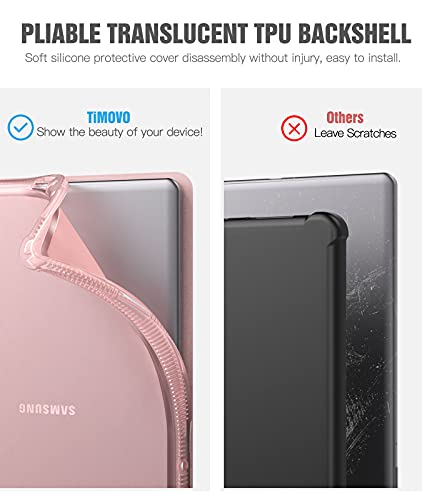 TiMOVO Case for Samsung Galaxy Tab A7 Lite 8.7 2021 (SM-T220/ T225/T227) Tablet, Slim TPU Translucent Frosted Back Protective Cover Shell, Tri-Fold Stand Cover Fit Galaxy Tab A7 Lite 8.7 2021