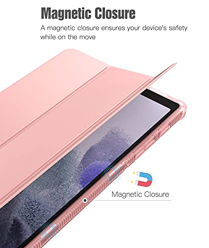 TiMOVO Case for Samsung Galaxy Tab A7 Lite 8.7 2021 (SM-T220/ T225/T227) Tablet, Slim TPU Translucent Frosted Back Protective Cover Shell, Tri-Fold Stand Cover Fit Galaxy Tab A7 Lite 8.7 2021