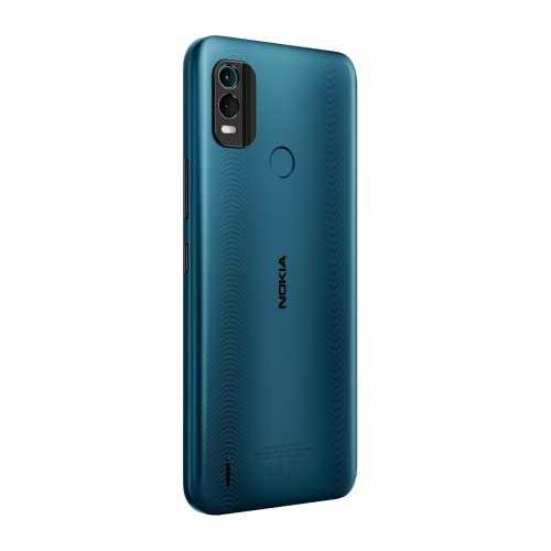 Nokia C21 Plus Smartphone with 6.5" HD+ Display, Toughened Glass, 2-Day Battery Life, 13MP Dual-Camera with HDR, Panorama & Beautification, Clean OS, 2 Years Security Updates, Dual-Sim - Cyan