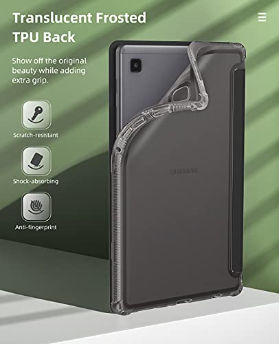 MoKo Case Fits Samsung Galaxy Tab A7 Lite 8.7 Inch SM-T225/T220/T227, Slim Lightweight Smart Case Trifold Stand Case with Soft TPU Translucent Frosted Back Shell for Galaxy Tab A7 Lite – Black