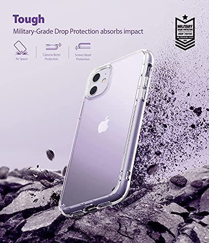Ringke Fusion Designed for iPhone 11 Case, Clear Hard Back PC Shockproof TPU Bumper Phone Cover Case for iPhone 11 6.1-Inch (2019) - Transparent