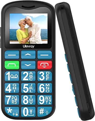 USHINING Unlocked Pay as You Go Mobile Phone for Seniors,GSM 2G SIM Free Basic Backup Cheap Mobile Phones,Lightweight&Durable