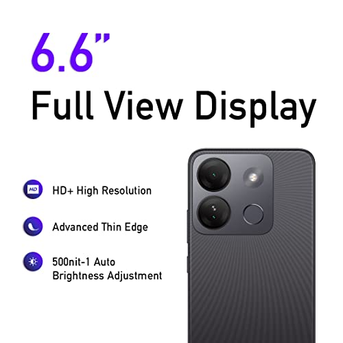 Infinix Smart 7 HD, 2+64GB, Ink Black, Sim Free Unlocked Smartphone, 6.6” Display, 5000mAh Big Battery, Octa-Core 4G Processor, Fingerprint & Face Unlock + 2 Year Warranty