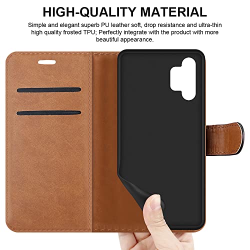 iCatchy for Samsung Galaxy A13 4G Case Leather Wallet Book Flip Folio Stand View Cover Pouch for Samsung Galaxy A13 4G (Black)