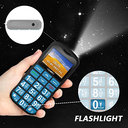 USHINING Unlocked Pay as You Go Mobile Phone for Seniors,GSM 2G SIM Free Basic Backup Cheap Mobile Phones,Lightweight&Durable