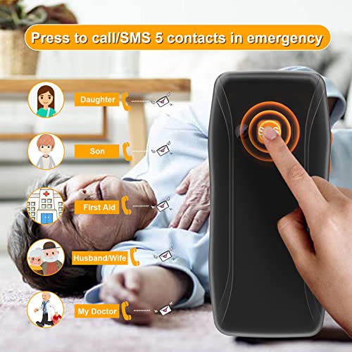 Mobile Phone for Elderly, Easy to Use Big Button Big Numbers Basic Cell Phone Unlocked Senior Mobile Phone with SOS Emergency Button Loud Volume USB-C Charging Dock T102