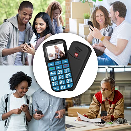 USHINING Unlocked Pay as You Go Mobile Phone for Seniors,GSM 2G SIM Free Basic Backup Cheap Mobile Phones,Lightweight&Durable