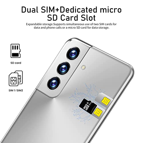 无 Basic and Little Android Phone, SIM Free Mobile Phones Unlocked, 4.5 inches IPS Display, 2000mAh Battery, Dual Cameras, 3G/2G Dual SIM Smartphone (S21-Black)