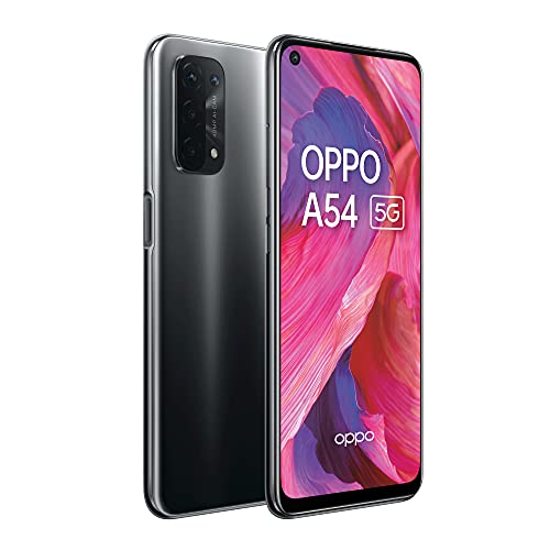 OPPO A54 5G - 4GB RAM and 64GB +Extendable Storage SIM Free Smartphone (6.5' Screen, 5000 mAh Battery, 48MP Quad Camera, 90Hz Refresh Rate) - Fluid Black
