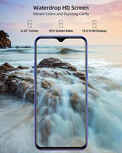 DOOGEE Mobile Phone, X95 4G Smartphone SIM Free Phones Unlockled, 6.52 inch Waterdrop Screen, 4350mAh Battery, Android 10, 13MP Triple Camera, 2GB+16GB/256GB Extension, 4G Dual SIM, Face ID - Blue