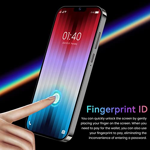 DxDcS i14pro 4G Dual SIM Smartphone, SIM Free Unlocked Mobile Phones, 8GB ROM/SD 128GB, 3300mAh Battery, 6.1 inch Display Android 9.0, Dual 5MP Camera, Face ID, GPS, FM, Bluetooth (i14Pro-Black)