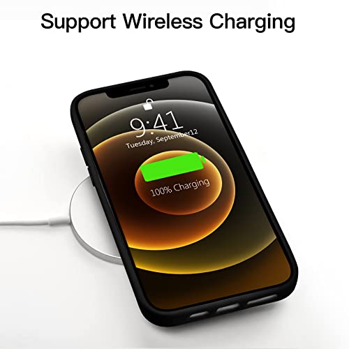 YCCY Cute Funny Face Phone Case for iPhone 11,Black Liquid Silicone Girly Cases,Soft Gel Rubber Full-Body Protective Microfiber Lining Shockproof Black Cover