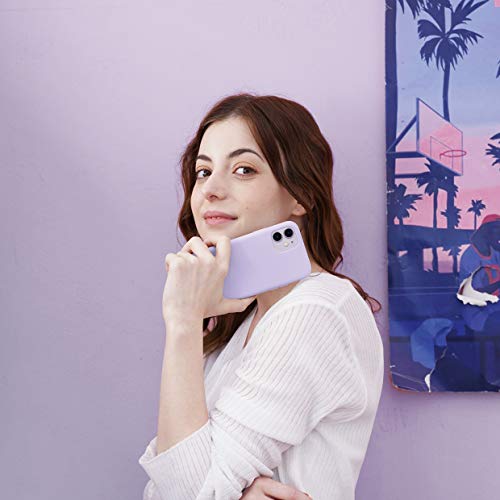 elago Liquid Silicone Case Compatible with iPhone 11 case (6.1 inches), Silicone Mobile Phone Case, All-round Protection: 3-layer Protective Case, Raised Edge for Screen and Camera (Lavender)