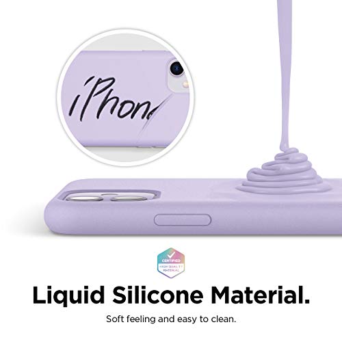 elago Liquid Silicone Case Compatible with iPhone 11 case (6.1 inches), Silicone Mobile Phone Case, All-round Protection: 3-layer Protective Case, Raised Edge for Screen and Camera (Lavender)