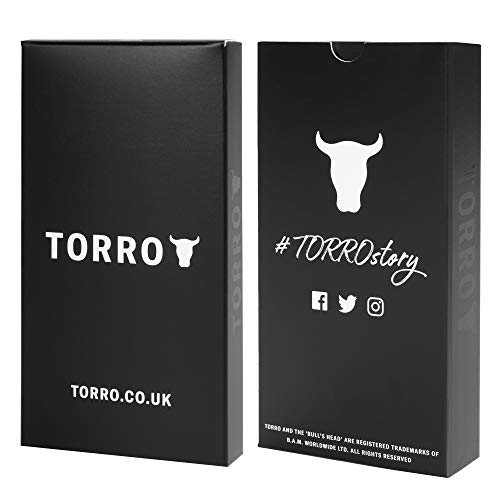 TORRO Phone Case Compatible With iPhone 13 - Quality, Genuine Leather Cover With Card Slots and Horizontal Viewing Stand (Black)