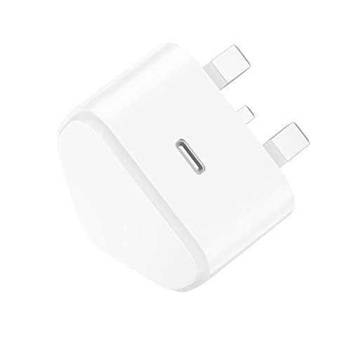 USB C Plug for iPhone 14/14 pro/14 Max/14 Pro Max, 13/13 Mini/13 Pro/13 Pro Max, 12 11, SE 2020, iPad Pro/Air/Mini, AirPods Pro, 20W USBC Adapter Fast Type C Charger UK