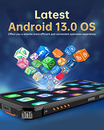 OUKITEL WP23 Android 13 rugged smartphone 10600mAh mobile phone 6,517 inch HD+ 4GB(7GB)+64GB 1TB extention rugged outdoor phone 13MP+5MP Camera,4G Dual SIM,IP68/NFC/OTG/GPS/Face ID