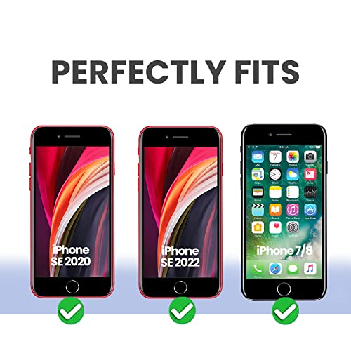 DN-Technology iPhone SE 2022 Case, iPhone SE 2020 Case/iPhone 7 Case/iPhone 8 Case Flip Leather Wallet Book Stand Folio Card Holder Phone Cover For iPhone SE (3rd Gen 2022) iPHONE SE 3 5G (BLACK)