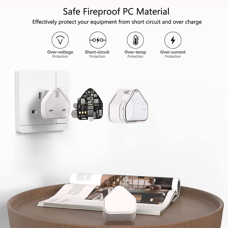 USB C Plug for iPhone 14/14 pro/14 Max/14 Pro Max, 13/13 Mini/13 Pro/13 Pro Max, 12 11, SE 2020, iPad Pro/Air/Mini, AirPods Pro, 20W USBC Adapter Fast Type C Charger UK