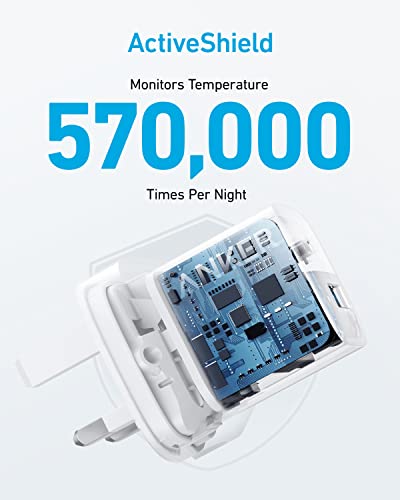 Anker USB C Plug, 323 Charger (33W), 2-Port Compact USB C Charger with Foldable Plug for iPhone 14/14 Pro Max/13/12, Pixel, Galaxy, iPad/iPad Mini, and More (Cable Not Included) - White