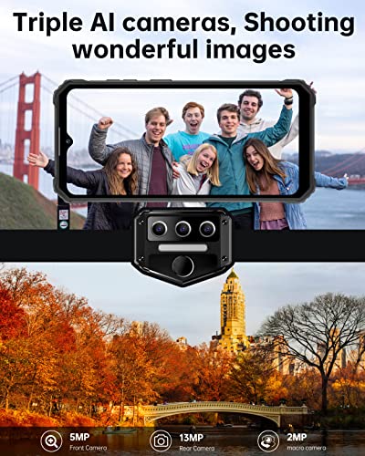 OUKITEL WP23 Android 13 rugged smartphone 10600mAh mobile phone 6,517 inch HD+ 4GB(7GB)+64GB 1TB extention rugged outdoor phone 13MP+5MP Camera,4G Dual SIM,IP68/NFC/OTG/GPS/Face ID