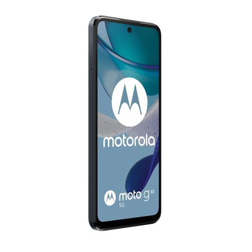 Motorolo moto (g53 5G, 6.5 Inch 120 Hz Display, 50 MP Camera, Dolby Atmos Stereo Speakers, 5000 mAh Battery, TurboPower Charging, 5G, Snapdragon 480+ Processor, 4/128 GB, Dual SIM), Ink Blue