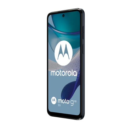 Motorolo moto (g53 5G, 6.5 Inch 120 Hz Display, 50 MP Camera, Dolby Atmos Stereo Speakers, 5000 mAh Battery, TurboPower Charging, 5G, Snapdragon 480+ Processor, 4/128 GB, Dual SIM), Ink Blue