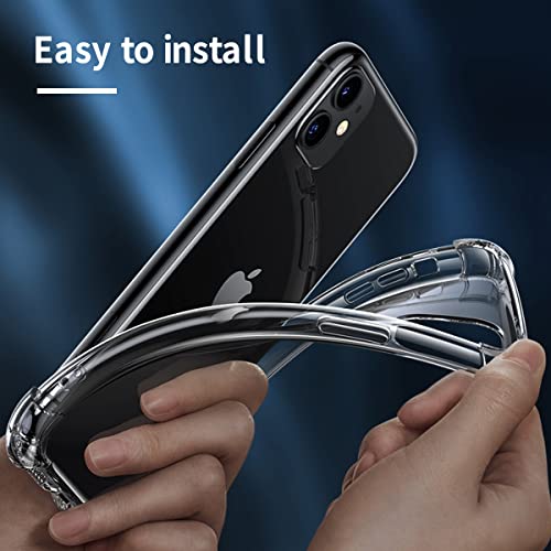 Whioltl Compatible with iPhone 11 Case, Crystal Clear Phone Cover, Anti-Scratch and Shock-Absorption, Basic Case for iphone 11 Hülle Coque funda, Transparent
