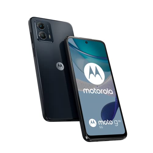Motorolo moto (g53 5G, 6.5 Inch 120 Hz Display, 50 MP Camera, Dolby Atmos Stereo Speakers, 5000 mAh Battery, TurboPower Charging, 5G, Snapdragon 480+ Processor, 4/128 GB, Dual SIM), Ink Blue