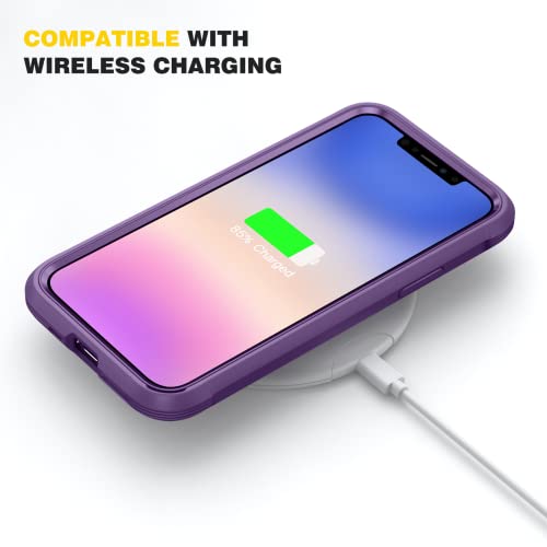 Diaclara iPhone 11 Case, 360° Full Body with Built-in Screen Protector Touch Sensitive, Shockproof Soft TPU Bumper Phone Case Clear Designed for iPhone 11 6.1" - Purple