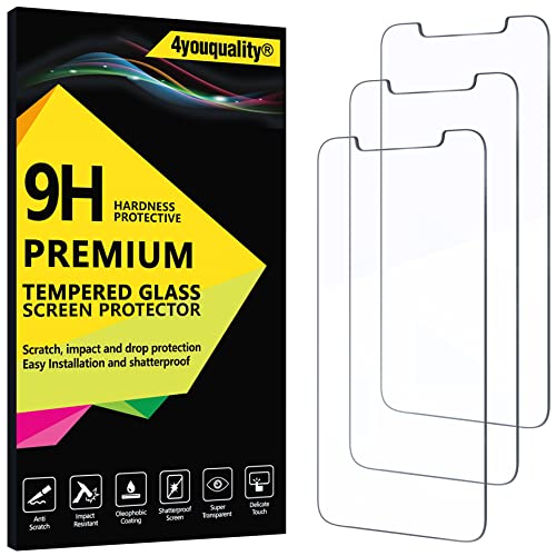4youquality [3-Pack iPhone 11 and iPhone XR Screen Protector, Tempered Glass Film [LifetimeWarranty][Scratch-Resistant][Anti-Shatter] Screen Protector for Apple iPhone XR and iPhone 11 (6.1 inch)
