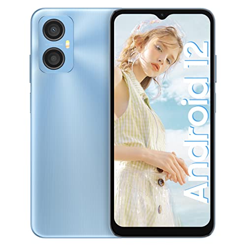Blackview Mobile Phones, A52 Android 12 Phone, 3GB+32GB/TF 1TB, Octa-Core, 13MP+5MP Cameras, 5180mAh, 4G Smart Phones Sim Free Unlocked, 6.517 inch HD+ IPS Screen, Face & Fingerprint Unlock - Blue