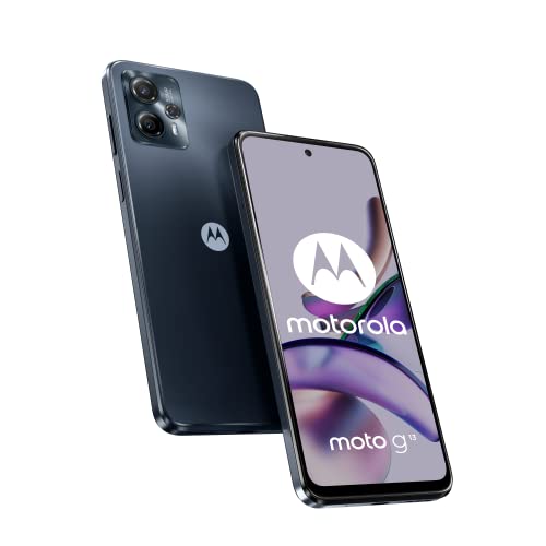 Motorolo moto (g13 6.5 Inch 90 Hz HD+ Display, 50 MP Quad Pixel Camera, Dolby Atmos Stereo Speakers, 5000 mAh Battery, TurboPower Charging, 4/128 GB, Dual SIM), Matte Charcoal